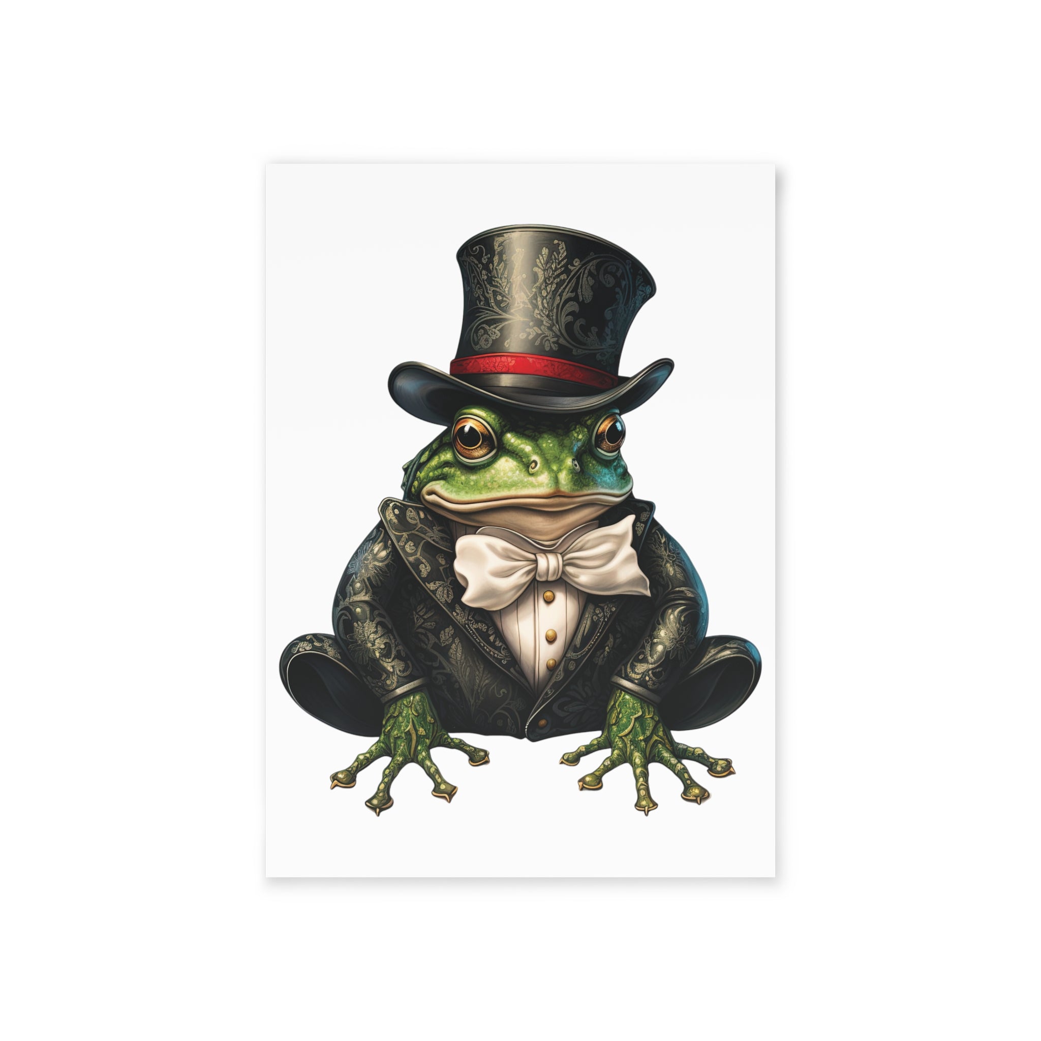 Frog Renaissance, Vintage Gothic - One-Sided Greeting Card/Art Print with Envelope, 300gsm FSC-Certified